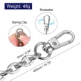 thumbnail image 2 of Uxcell 16"x0.24" Purse Chain Strap, 2Pack Purse Handle Shoulder Bag Replacement Strap(Silver), 2 of 5