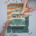 thumbnail image 3 of Nantucket, Massachusetts, Letterpress, Camper Van (1000 Piece Puzzle, Size 19x27, Challenging Jigsaw Puzzle for Adults and Family, Made in USA), 3 of 4