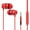 Red, variant on Wired Earbuds with Microphone - 3.5mm In-Ear Headphones for iOS/Android/PC, Tangle-Free Oxygen-Free Copper Cable