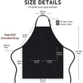thumbnail image 2 of 4 Pack Chef Aprons, Black Apron with 2 Pockets, Waterproof Adjustable Apron for Men Women,Professional Cooking Apron for Cooking, Gardening, Res, 2 of 5