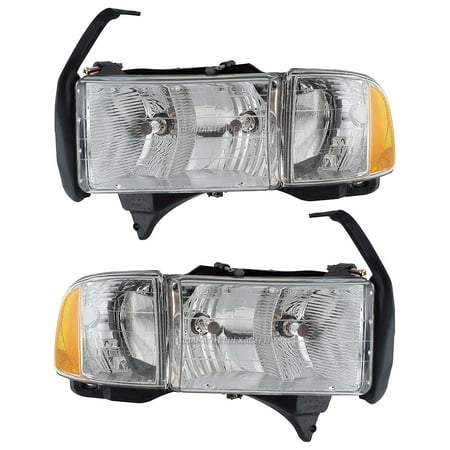 Pair Left Right Headlight Embly For Dodge Ram 1500 2500 3500 1999 Pair Left Right Headlight Embly For Dodge Ram 1500 2500 3500 1999 2002
