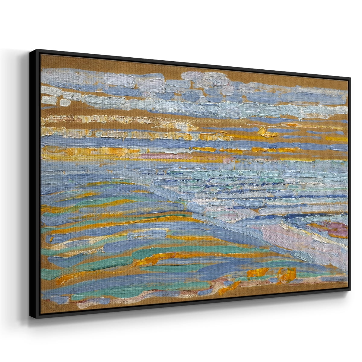 Vintage Landscape-CXIV By Wexford Home Framed in Black Wood Gallery Wrapped Canvas 27 in. x 41 in.