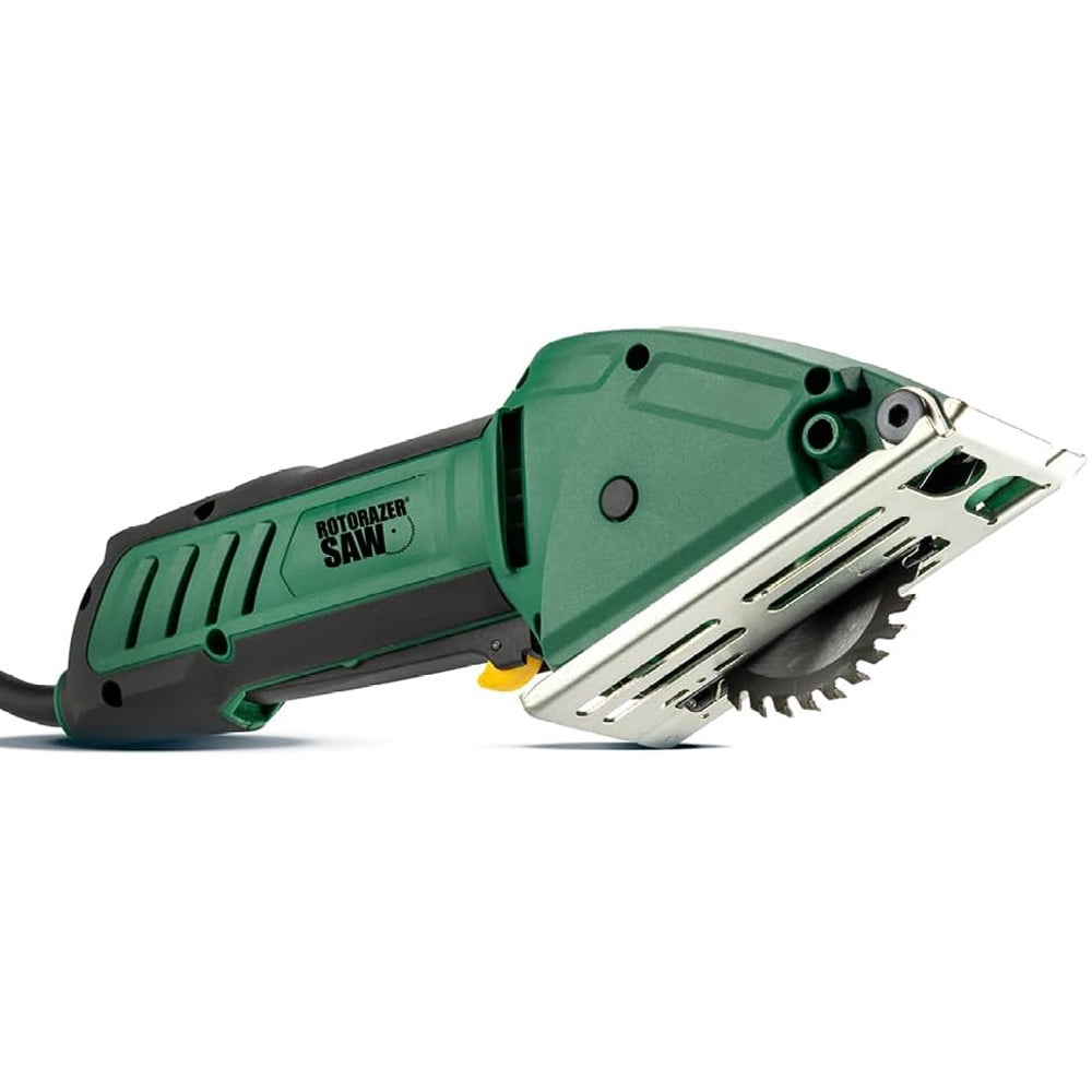 Rotorazer Compact Circular Saw Set with 3.35 in Blades, Dust Collector and Case, Green