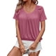 thumbnail image 2 of Camisetas Casuales de Verano para Mujer, Camisetas de Corta con Cuello en V, Camisetas Rojas S, 2 of 7