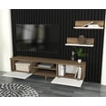 thumbnail image 5 of DORPEK, Tv Stand for TVs up to 65", Media Stand with Large Tabletop, Entertainment Center with 2 Storage Cabinet,Entertainment Unit with Plastic Legs, Leiston Tv Sta, 5 of 8