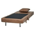 Vista Faux Leather Convertible Chair Bed Nutmeg