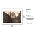 thumbnail image 2 of Cathedral Rock - Yosemite National Park California - Black and White Historic Photograph by Carleton E. Watkins c.1865 - Bamboo Fine Art 290gsm Paper (Unframed) 12x16in, 2 of 4