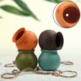 thumbnail image 4 of Juego de 4 macetas colgantes de cerámica – Maceta colgante para plantas de interior – Jarrón colgante multicolor con cuerda de yute – Perfecto para decoración de interiores y exteriores, hogar,, 4 of 5