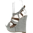 thumbnail image 3 of Anne Marie Womens 40-KENDRA1 Open Toe High Heel Wedge Platform Sandal Shoes, 3 of 4