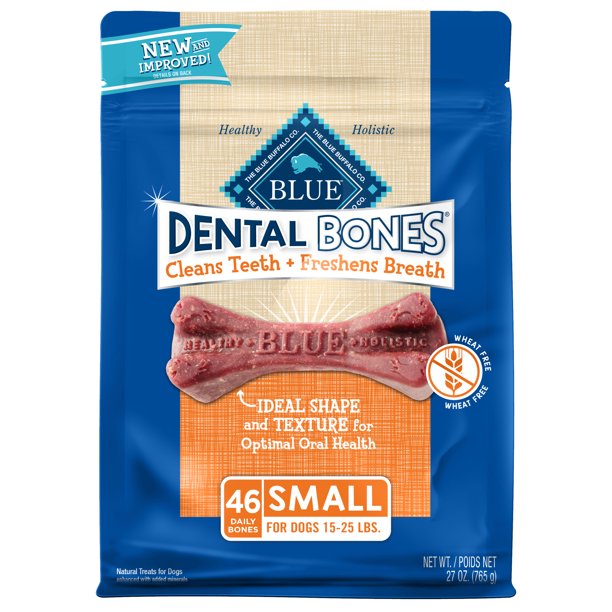 Blue Buffalo Dental Bones Natural Adult Dental Chew Small Dog Treats