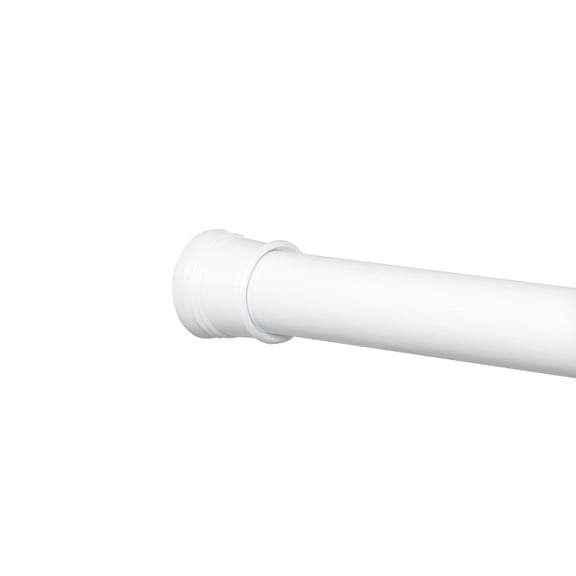Zenna Home Adjustable Tension Stall Shower Rod, 26 - 40 Inches, White