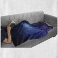 thumbnail image 6 of Night Soft Flannel Fleece Throw Blanket, Milky Way Inspired Nebula Cluster Galaxy Cosmos Constellation, Cozy Plush for Indoor and Outdoor Use, 50" x 70", Aqua Dark Blue Black, by Ambesonne, 6 of 6