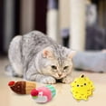 thumbnail image 5 of 4 juguetes interactivos para gatos, con forma de gatito, de hierba gatera y frutas., 5 of 5