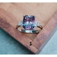 thumbnail image 3 of Cushion Cut Alexandrite Engagement Ring Sterling Silver Alexandrite Ring Color Change Alexandrite Ring, 3 of 4