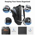 thumbnail image 4 of Business Backpack for Men, 15.6 Inch Slim Lightweight Laptop Backpack with USB Charging Port, Water-resistant Anti-theft Small Travel Computer Backpa, 4 of 8