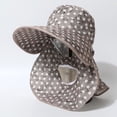 thumbnail image 2 of Djtdsds Women's Polka Dot Floral UPF 50+ Sun Hat with Neck Flap and Face Shield Full Coverage Wide Brim Hat for Outdoor Activities Size:One Size, 2 of 3