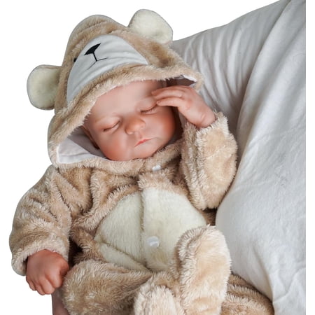 RSG 17-inch Reborn Baby Dolls Sleeping Soundly with Eyes Closed Real Life Baby Dolls Kids for Age 3 +