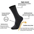 thumbnail image 2 of Eiyebisi Men's Athletic Workgear Crew Socks 10 Value Pack  Shoe Sizes 6-12, 2 of 5