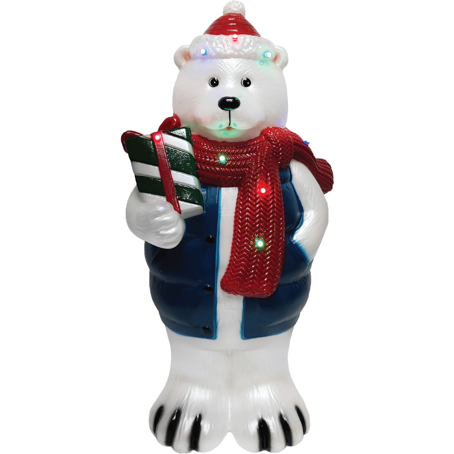 Fraser Hill Farm 30 in Polar Bear Christmas Blow Mold, FFBM-1PLB-MLT