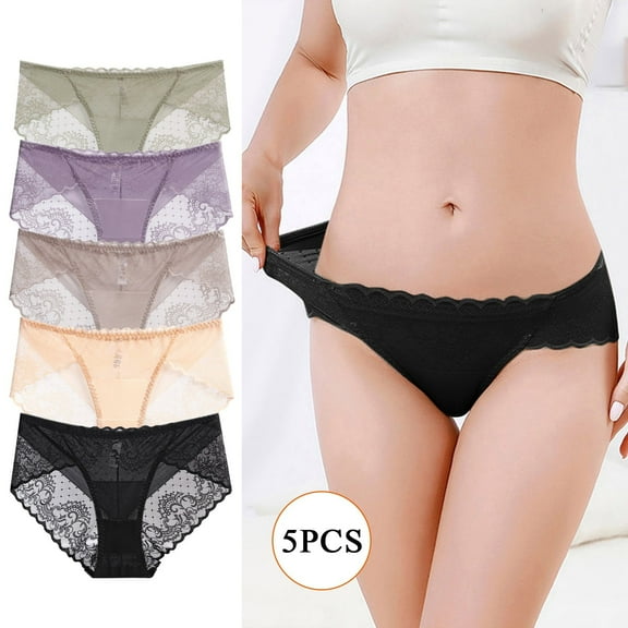 OSFVNOXV Womens Lace Underwear Comfort Fit Cheeky Bikini Panties Sheer Stretch Hipster Briefs Multipack S-XL
