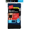 thumbnail image 2 of Hanes Men's Value Pack Covered Waistband Boxer Briefs, 6 Pack, 2 of 10