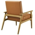 thumbnail image 6 of Accent Chair, Oak Tan, Faux Leather, Wood, Living Room Lounge Cafe Lobby Hospitality Restaurant, Modern Contemporary, HB37046, 6 of 9