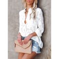 thumbnail image 1 of Blusa de mujer ANGGREK Top de Manga Larga de encaje Transpirable S, 1 of 8