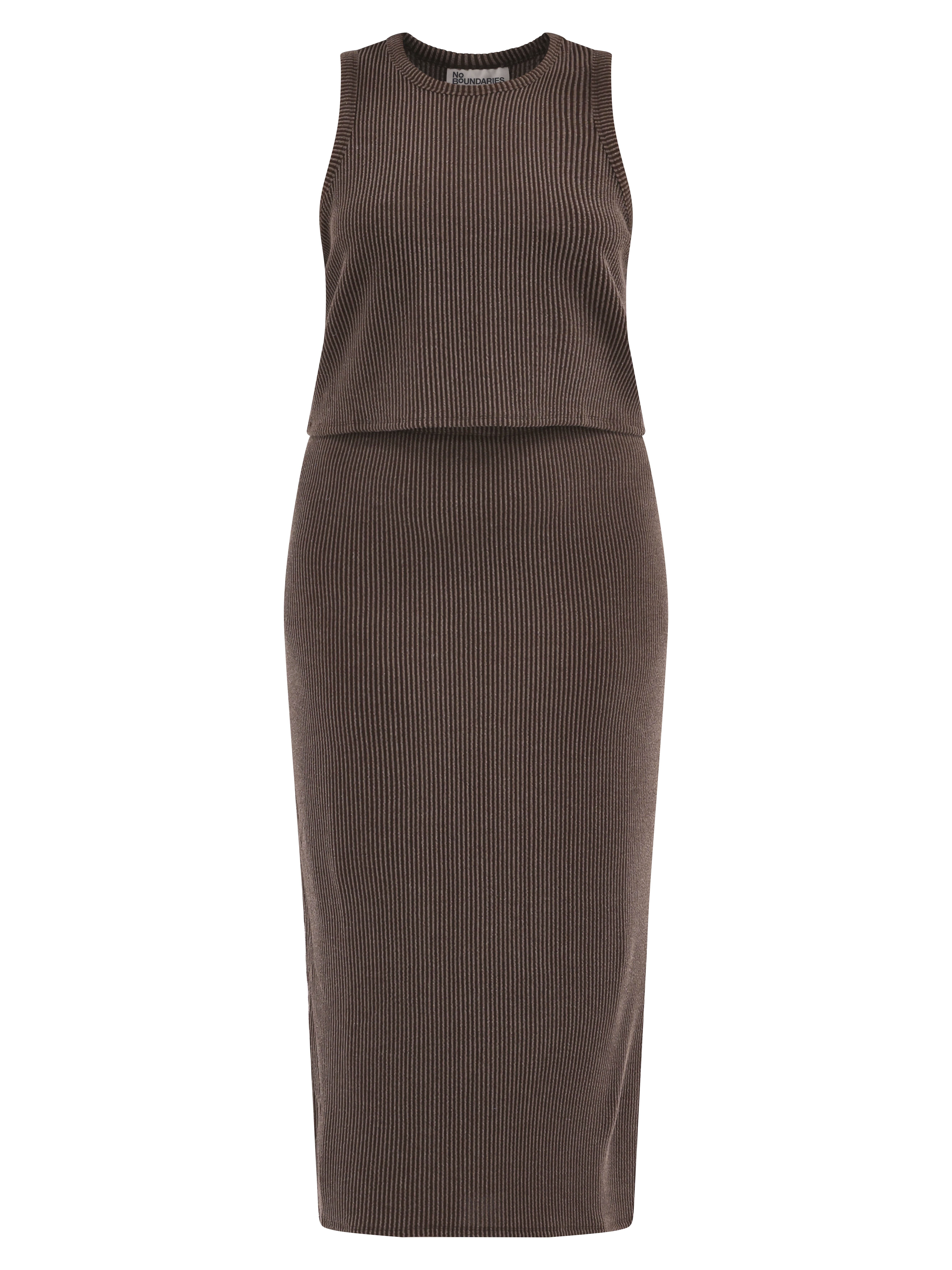 No Boundaries Ribbed Tank Top and Midi Skirt Set, 2-Piece, Women's Plus