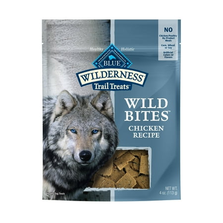 UPC: 0859610006496 | Blue Buffalo Wilderness Trail Treats Wild Bites High Protein Chicken Flavor Soft Treats for Dogs Grain-Free 4 oz. Bag