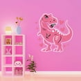 thumbnail image 3 of Cute Dinosaur Prehistoric Triceratops Animal Wall Art Sticker Designs Vinyl Stickers For Home House Walls Rooms Windows Bedroom Decoration Size (28x28 inch), 3 of 3