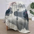 thumbnail image 2 of Watercolor Cherry Blossom Blanket Gifts for Women Girls Adults Kids Soft Warm Lightweight Cozy East Asian Landscape Flower Throw Blankets for Bed Living Room Sofa Travel Home Decor 50"x60", 2 of 7