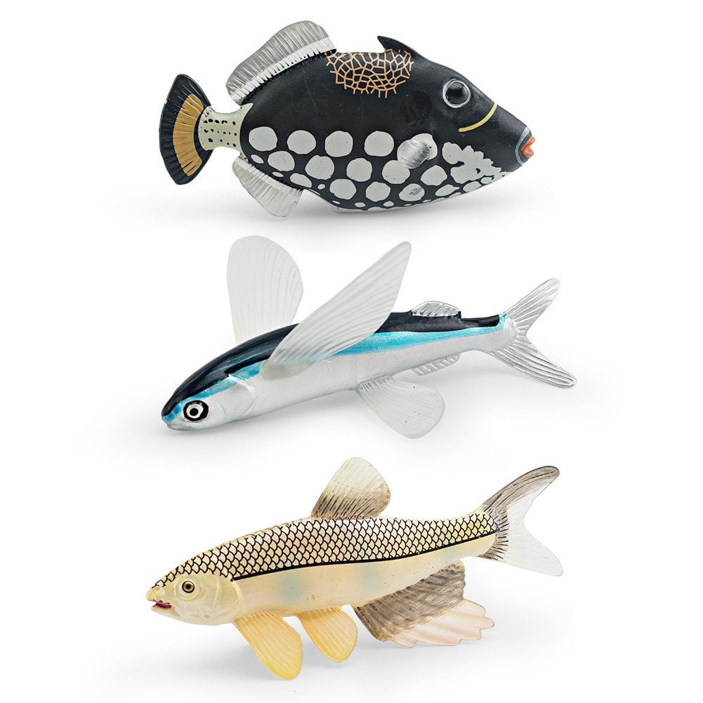 Jiibva 8PCS Marine Animal Models Deep Sea Animal Figurines Desktop Simulation Sea Fish Model Figures for Party Favor