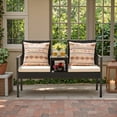 thumbnail image 2 of Homall Outdoor Patio Loveseat Rattan with Cushions and Built-in Coffee Table Patio Conversation Furniture for Garden Backyard, Beige, 2 of 7