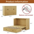 thumbnail image 4 of Farmhouse Murphy Bed With Storage and Build-in Charging Station For Bedroom,Guest Room, Queen Size, 4 of 7