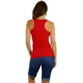 thumbnail image 2 of ToBeInStyle Womens Essential Ribbed Racerback Versatile Layering Cotton Blend Tank Top, 2 of 4