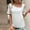 White, variant on AXXD White Basic Work Shirts for Women Summer 2024 Lace Solid Color Pullover Round-Neck Long Sleeve T-Shirt Top