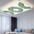 thumbnail image 2 of Fluorescent Light Covers 2 Pack 4x2 ft Green Flowers Ceiling Light Covers Watercolor Wreath Light Filters for Classroom, Office & Home, Drop Ceiling Light Covers, 2 of 8