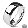 thumbnail image 3 of His and Hers Stainless Steel Princess Wedding Ring Set And Classic Wedding Band Women's Size 05 Men's 04mm Size 13, 3 of 6