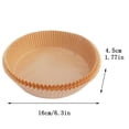 thumbnail image 2 of Large Air Fryer Disposable Paper Liners Round 6.3 Inch Air fryer | 50 Pcs Air fryer Parchment paper liner, Oil-proof, Water-proof, Parchment Baking Paper for Baking Roasting Microwave (White), 2 of 3