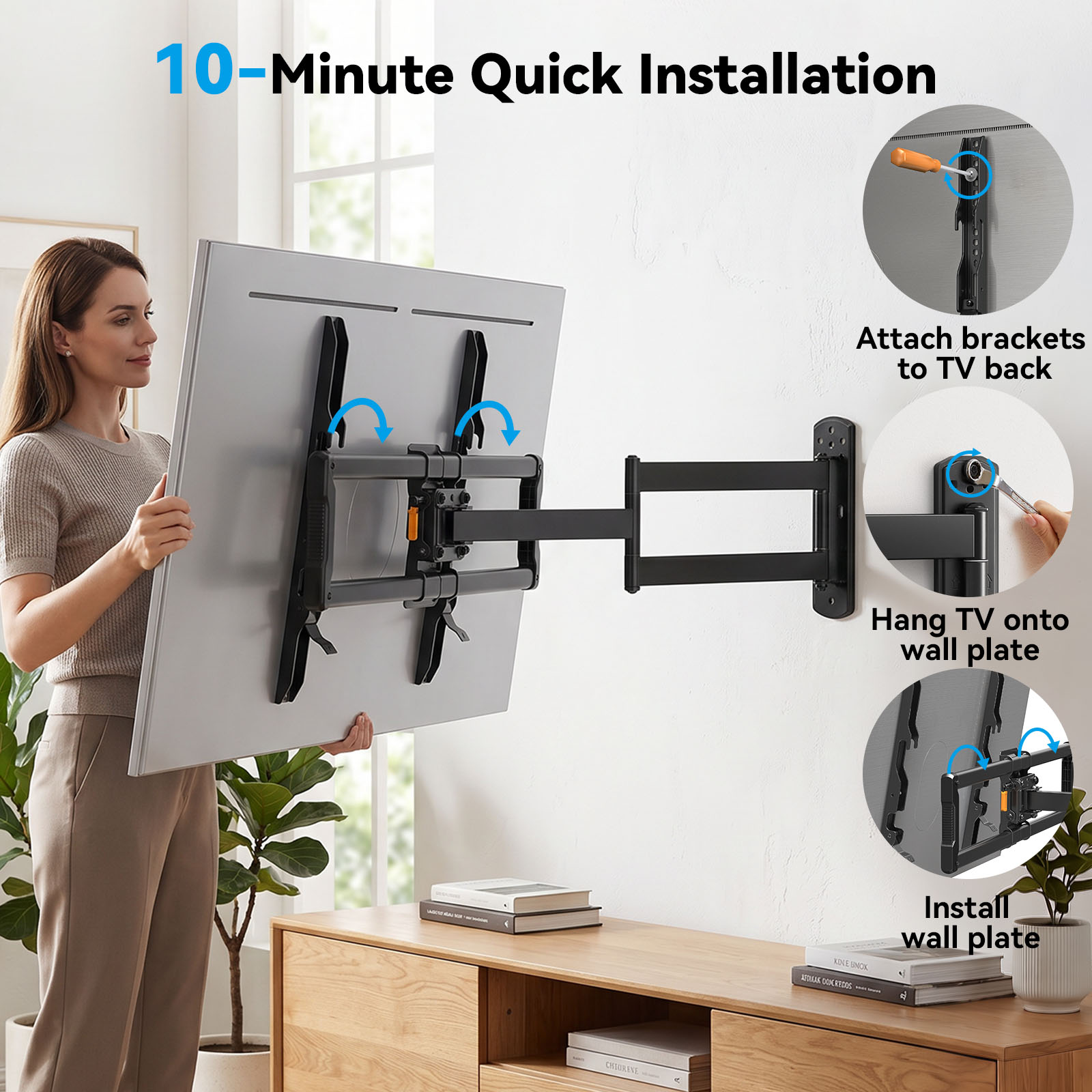 MountFTV Long Arm Full Motion TV Mount for 32-82 Inch TVs photo 7