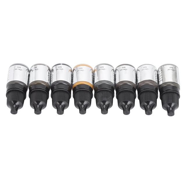 Microblading Practice Ink, 8 Colors 40ml Eyebrow Practice Ink Leakproof for Home