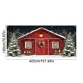 thumbnail image 3 of Woodland Snowy Christmas Cottage Garage Door Cover – Cozy Cabin in Forest Holiday Banner for Front Yard Curb Appeal Outdoor Indoor Christmas Decor Winter Scene Backdrop, 3 of 6