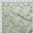 thumbnail image 3 of oneOone Cotton Poplin White Fabric Leaves Dress Material Fabric Print Fabric By The Yard 42 Inch Wide, 3 of 4