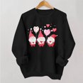 thumbnail image 6 of Valentines Day Pullover Sweatshirts Women Cute Heart Valentine Sweater Graphic Tops Casual Funny Long Sleeve Shirts, S Black, 6 of 6