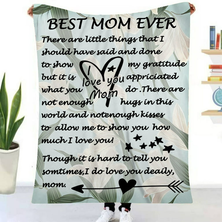 Birthday Gifts for Mom Blanket, Mom Birthday Gifts from Daughter or Son,  Mother Birthday Gift, Moms Birthday Gift Ideas, Happy Birthday Presents for