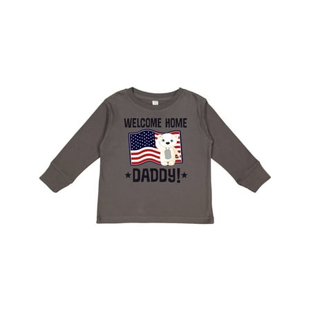 

Inktastic Military Daddy Welcome Home Son Daughter Gift Toddler Boy or Toddler Girl Long Sleeve T-Shirt