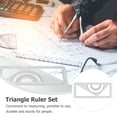 thumbnail image 5 of KAKOWELY Ruler Set Drawing Measurement Geometry Triangle Straightedge Protractor,6.69"X2.76"X0.04", 5 of 5