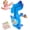 Blue, variant on Heeneeso A3 Pink Wooden Dinosaur Piggy Bank Boalord for Clear Big Belly Animal Coin Bank for Toddler Real Money Toy Boys Kids Girls