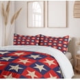 thumbnail image 6 of Ambesonne Prehistoric Country Duvet Cover Sets, National Stars, 2-Queen, Cream Navy Red, 6 of 7