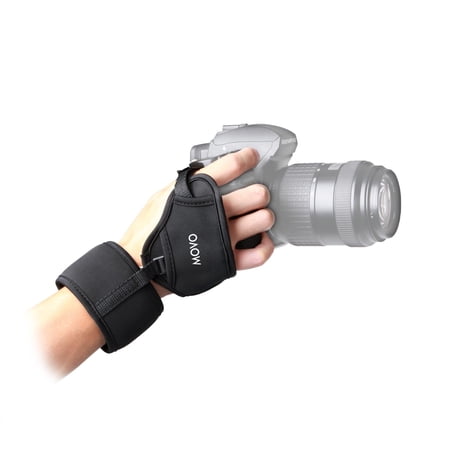 UPC: 0604888901642 | Movo Photo HSG-7 Deluxe Neoprene Soft Padded Dual Wrist and Grip Strap for DSLR Cameras – Prevents droppage and stabilizes video